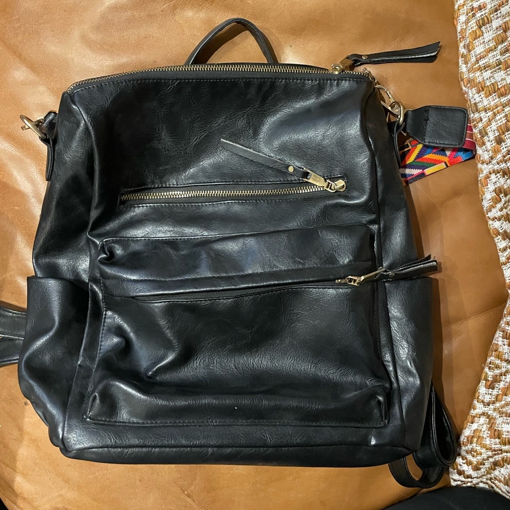 Ron Pon Pon Panama Backpack - Black Vegan Leather